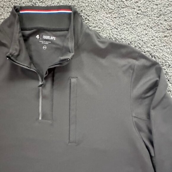 FourLaps Venture Quarter-Zip Pullover in Charcoal Color - Men's Size XL - EUC - Picture 3 of 11